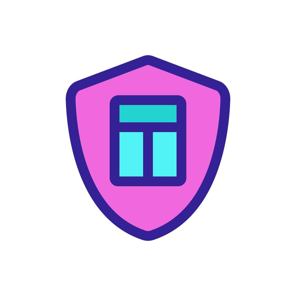 Protect the window icon vector. Isolated contour symbol illustration vector
