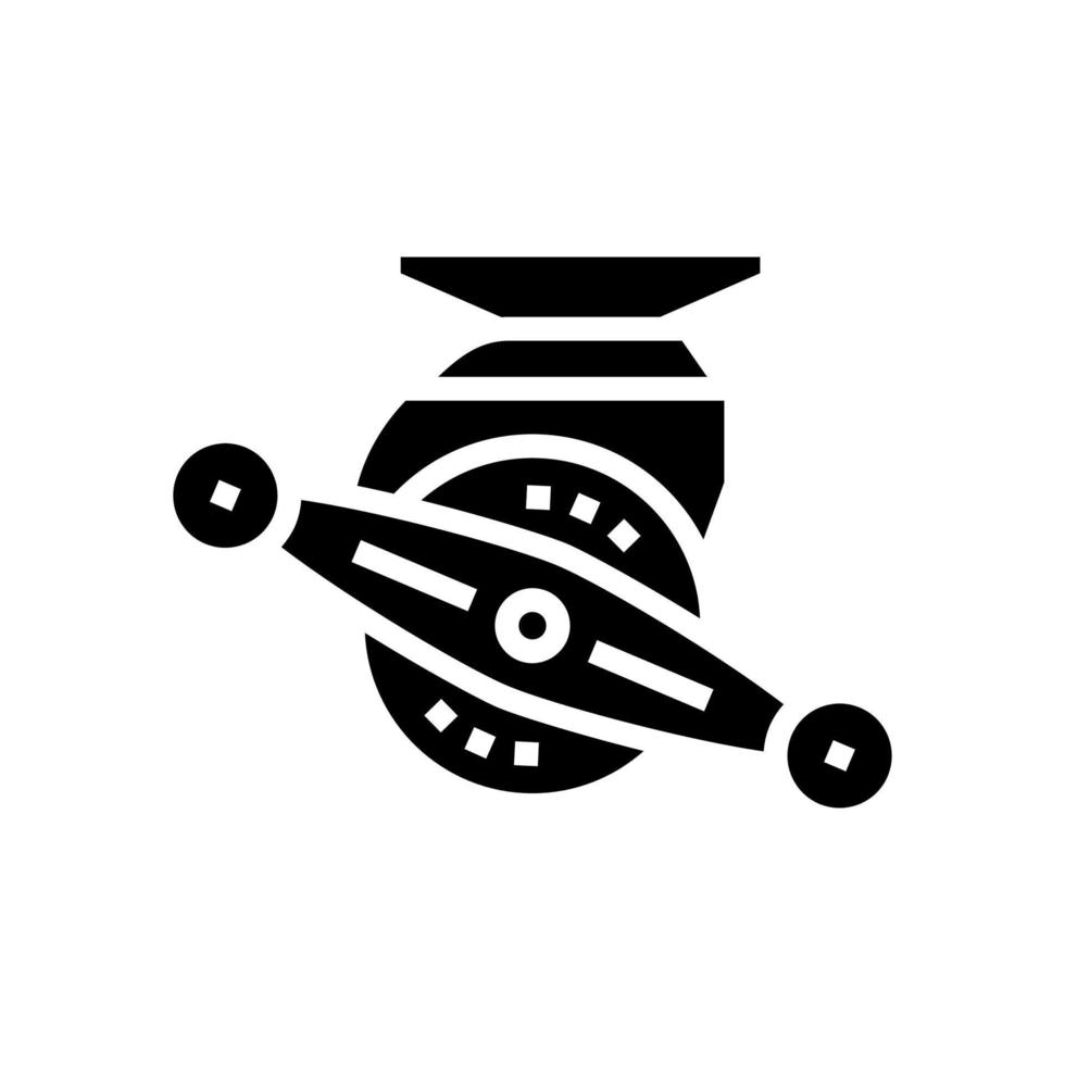 bait cast reel glyph icon vector illustration