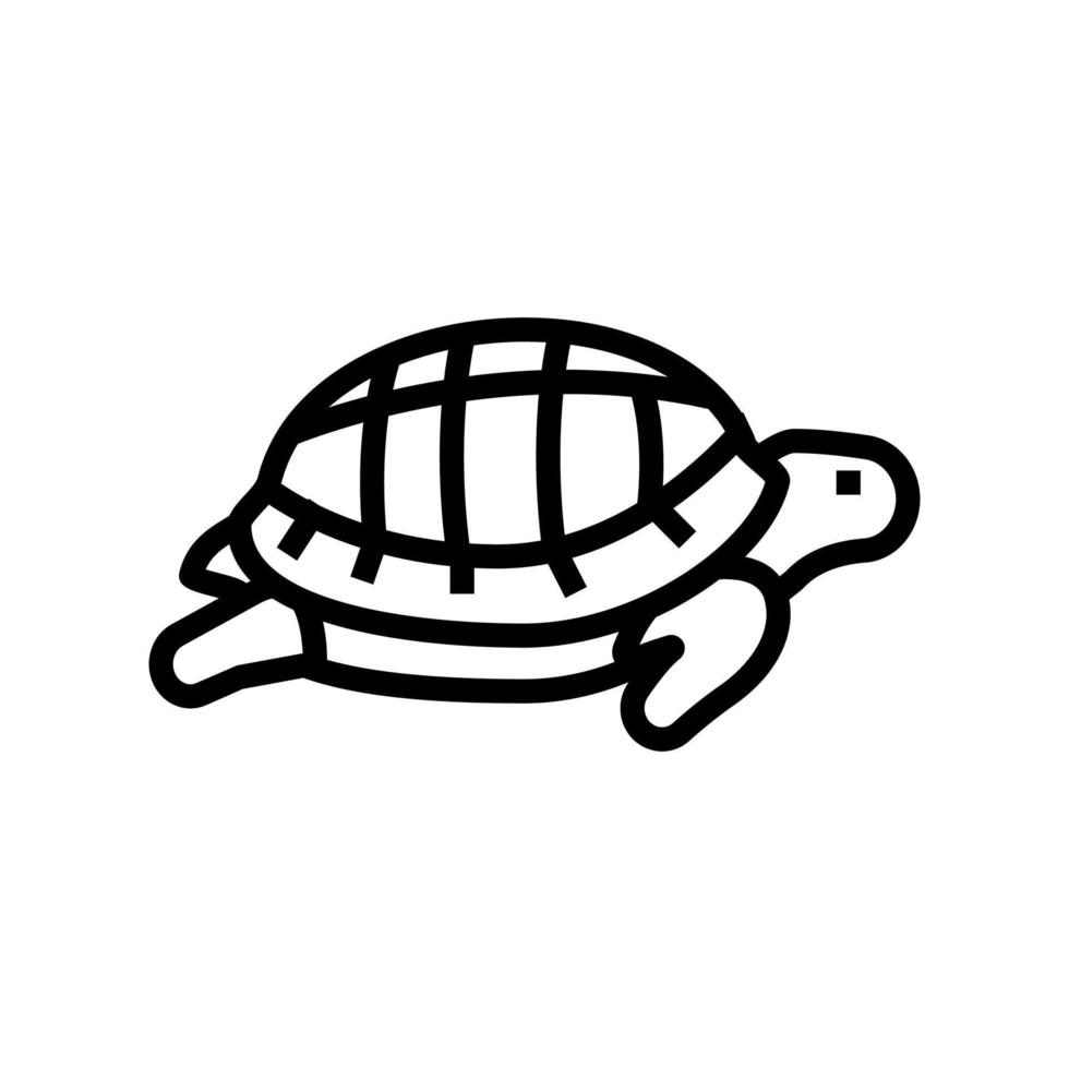 tortuga mascota línea icono vector ilustración