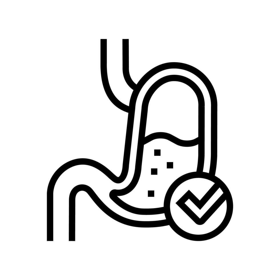 normal workin digestion system line icon vector illustration