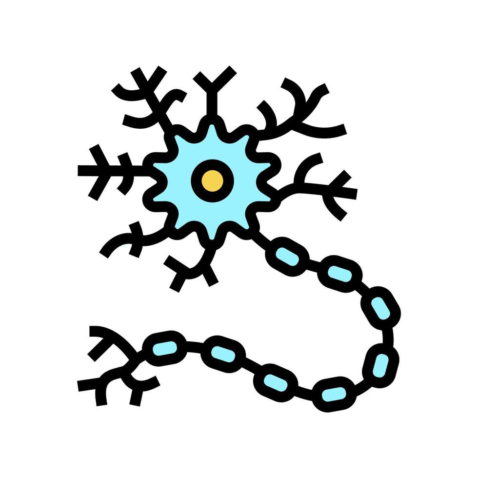 neuron human color icon vector illustration