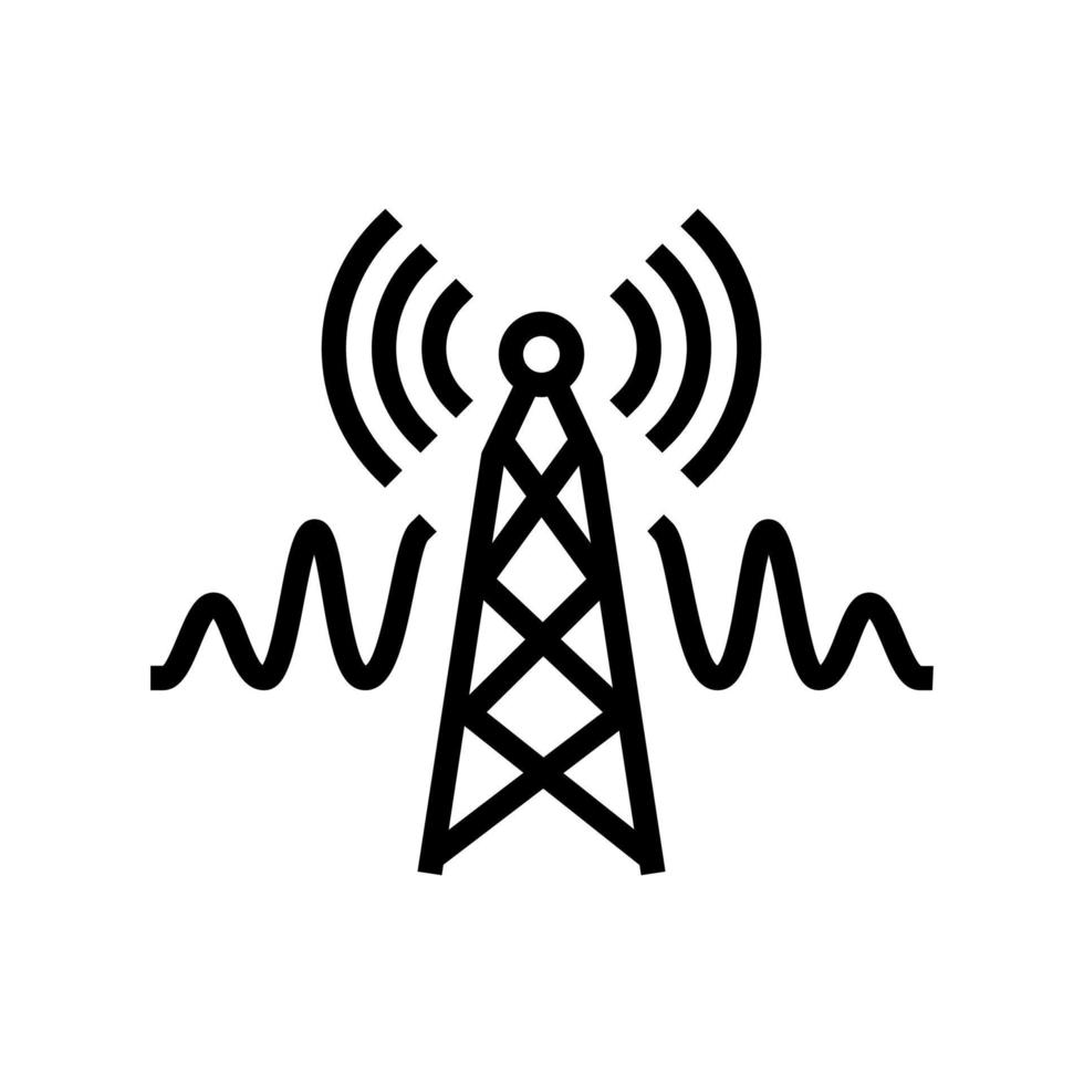 telecommunication service line icon vector illustration