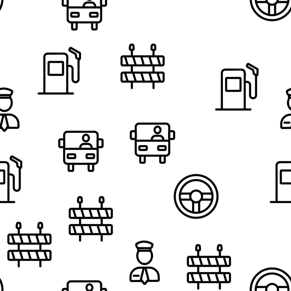 Driver Vector Seamless Pattern