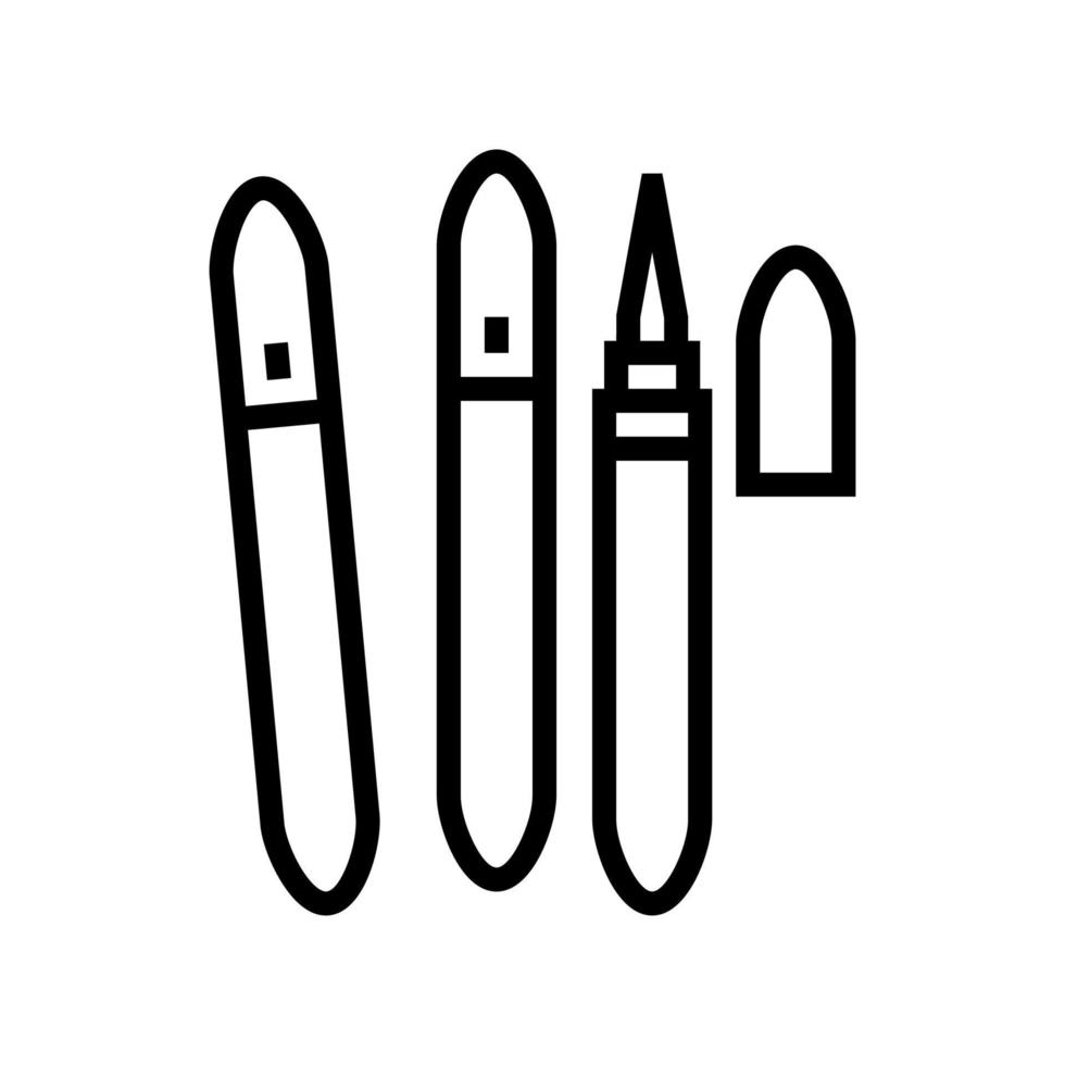 pegamento para pestañas línea icono vector ilustración