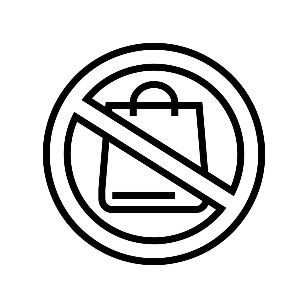 shopping addiction line icon vector illustration