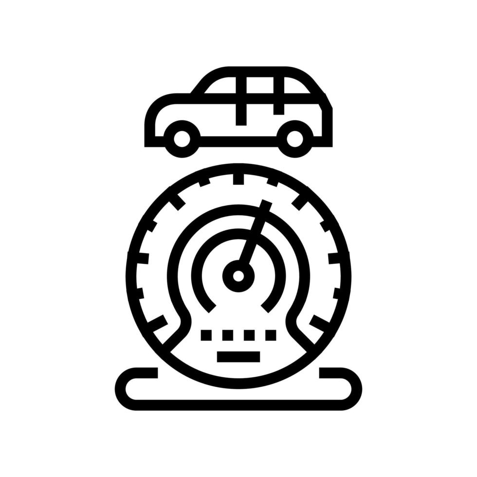 mileage car equipment line icon vector illustration 10279022 Vector Art