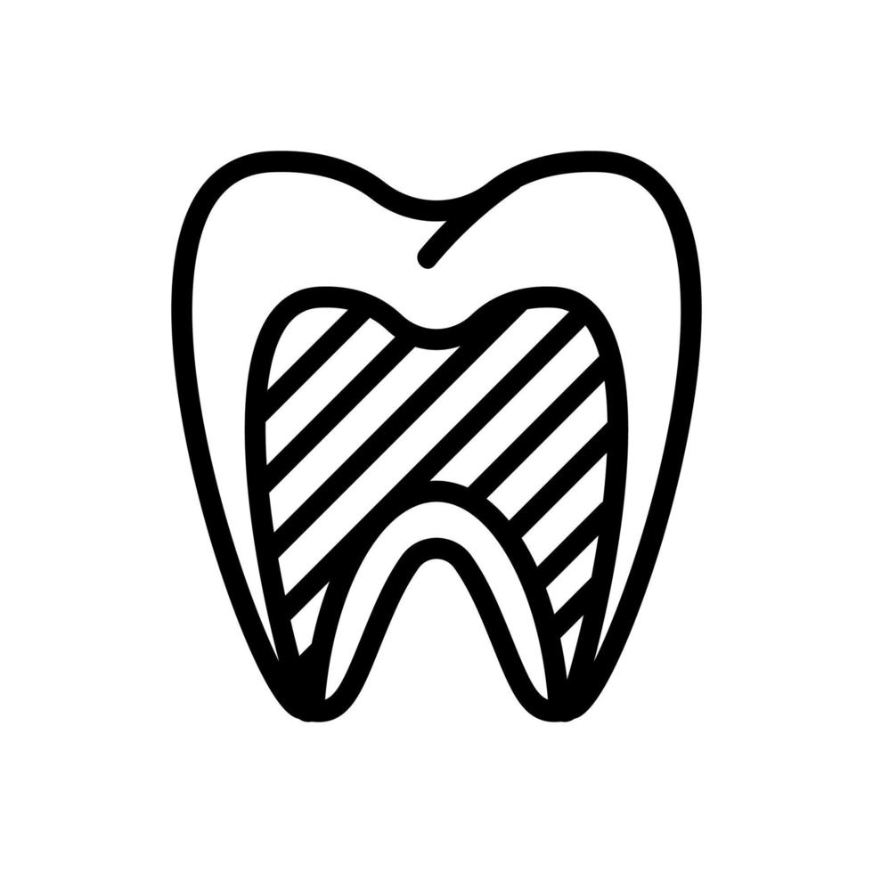 toothache icon vector. Isolated contour symbol illustration vector
