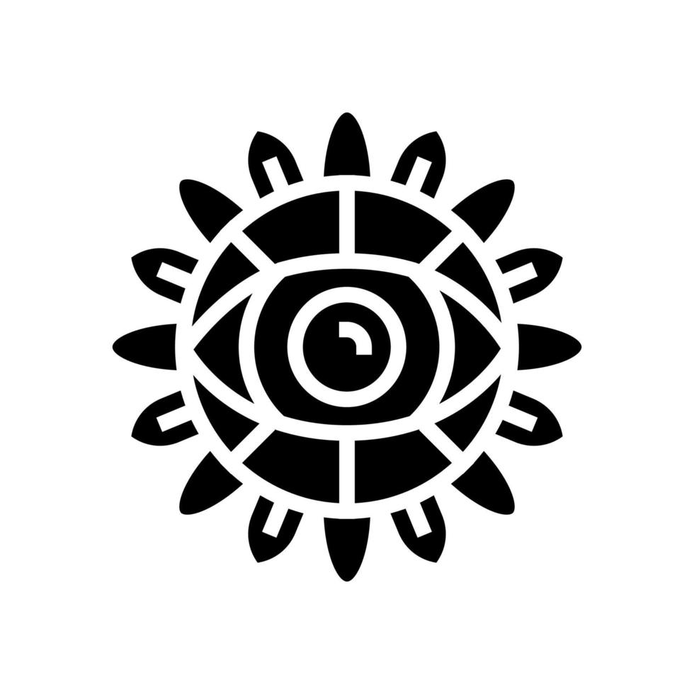 ojo boho glifo icono vector ilustración