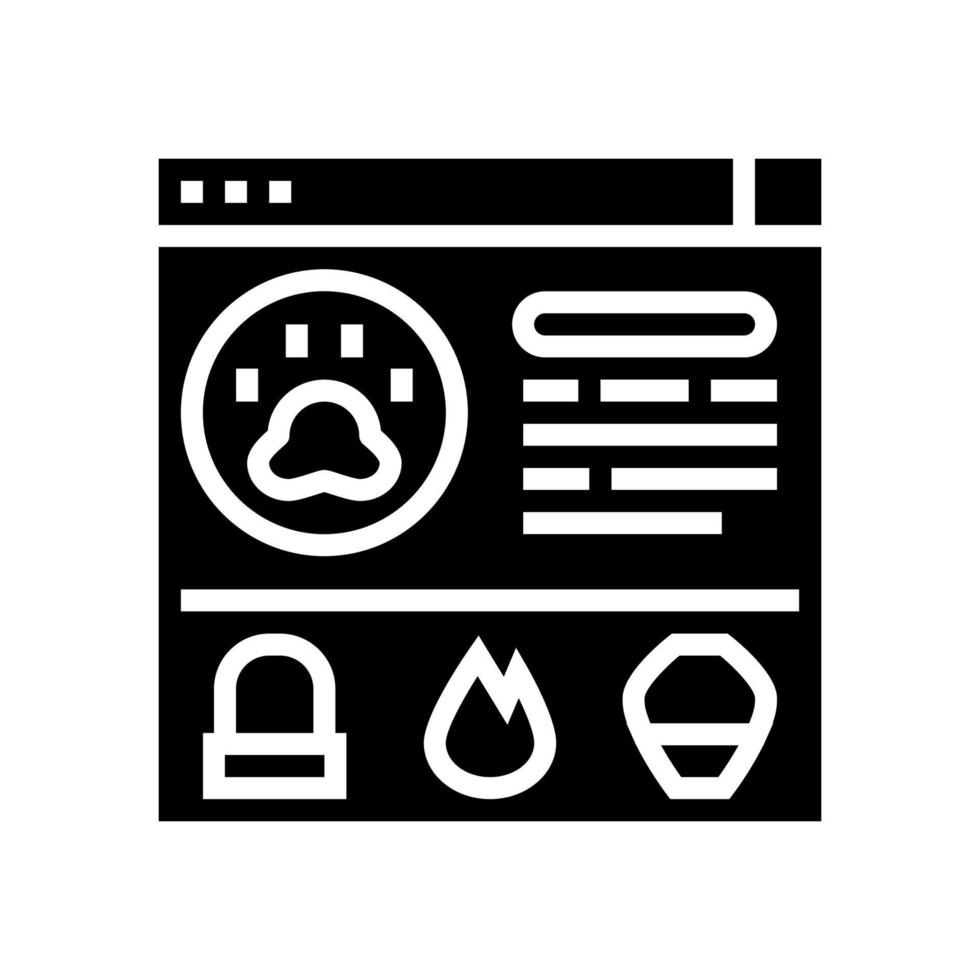 service pet funeral glyph icon vector illustration