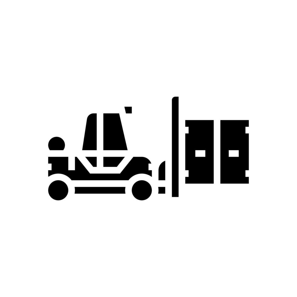 loader port glyph icon vector illustration