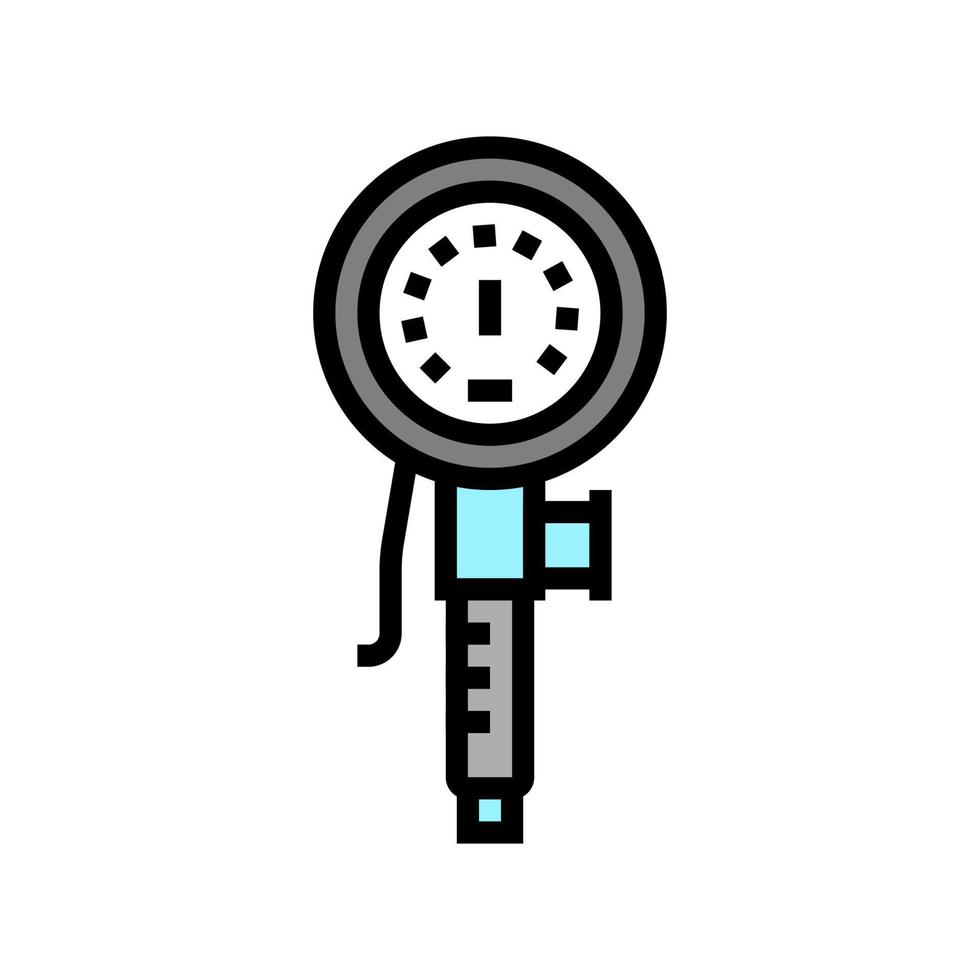 pressure measurement part of air compressor color icon vector illustration