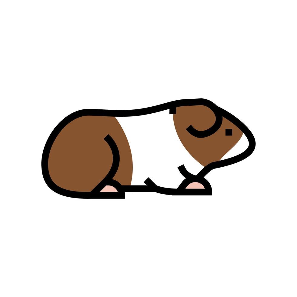guinea pig pet color icon vector illustration