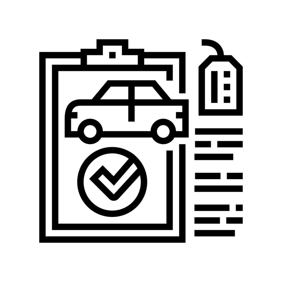 check used car line icon vector illustration