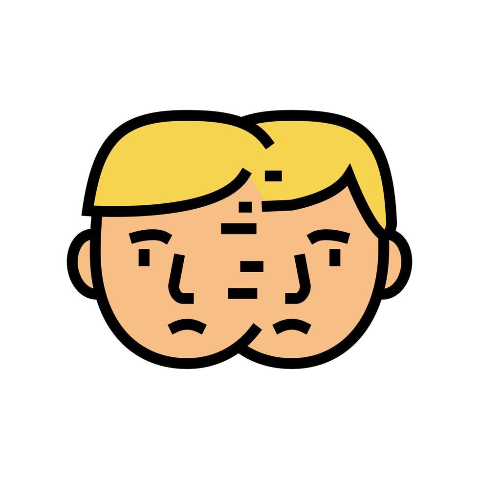 difficulty paying attention, focusing on tasks or remembering color icon vector illustration