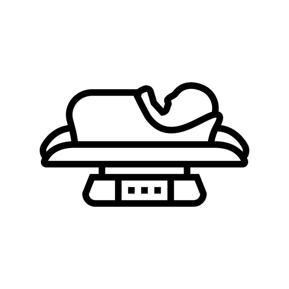 baby weight scale tool line icon vector illustration