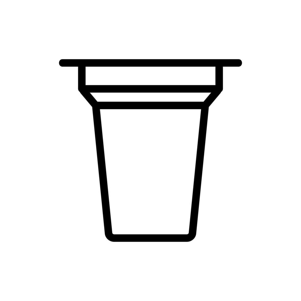 useful yogurt icon vector outline illustration