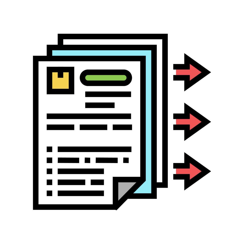 purchase requisition color icon vector illustration