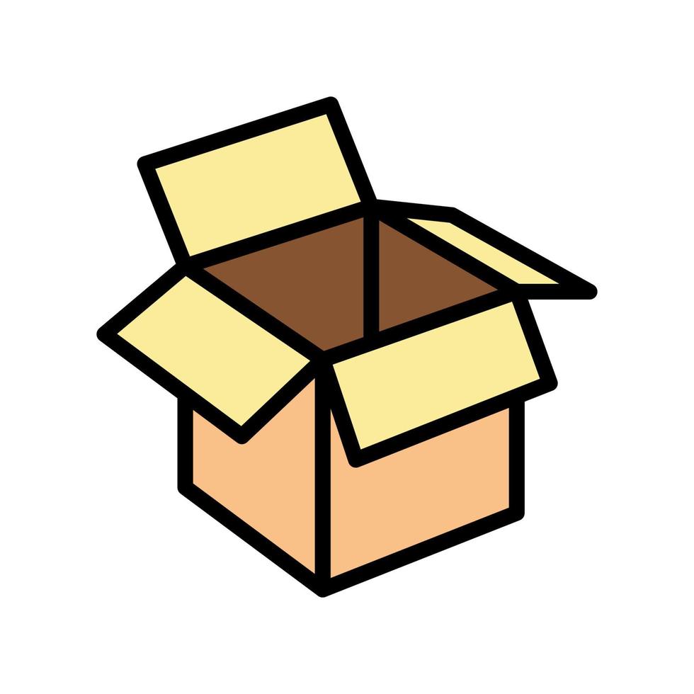 carton box color icon vector illustration