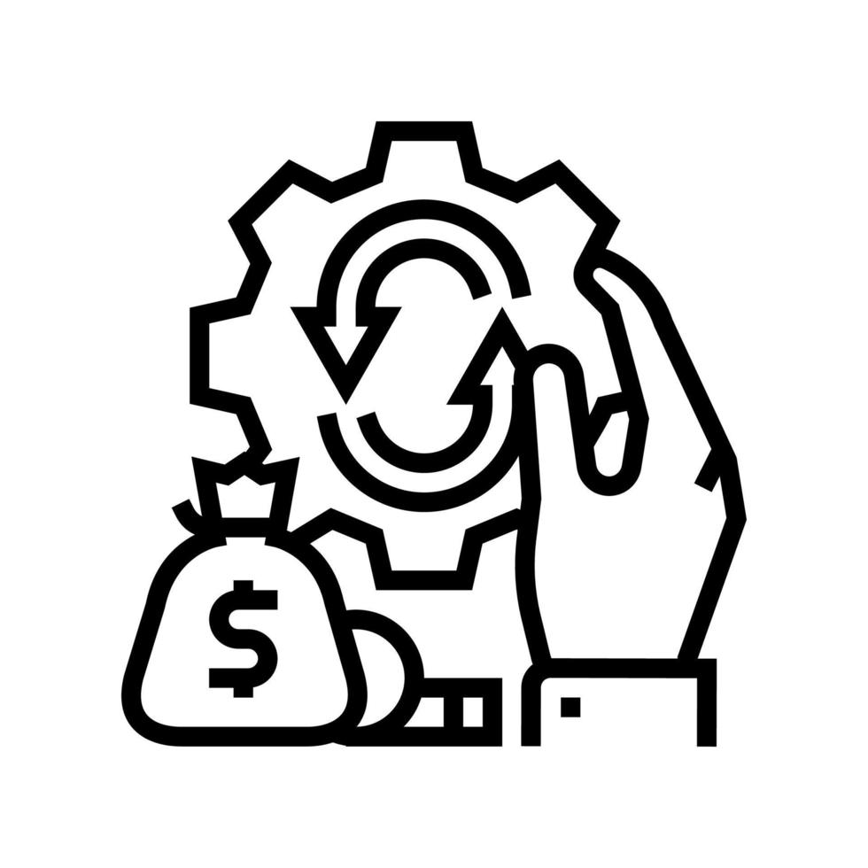 finance optimize line icon vector illustration