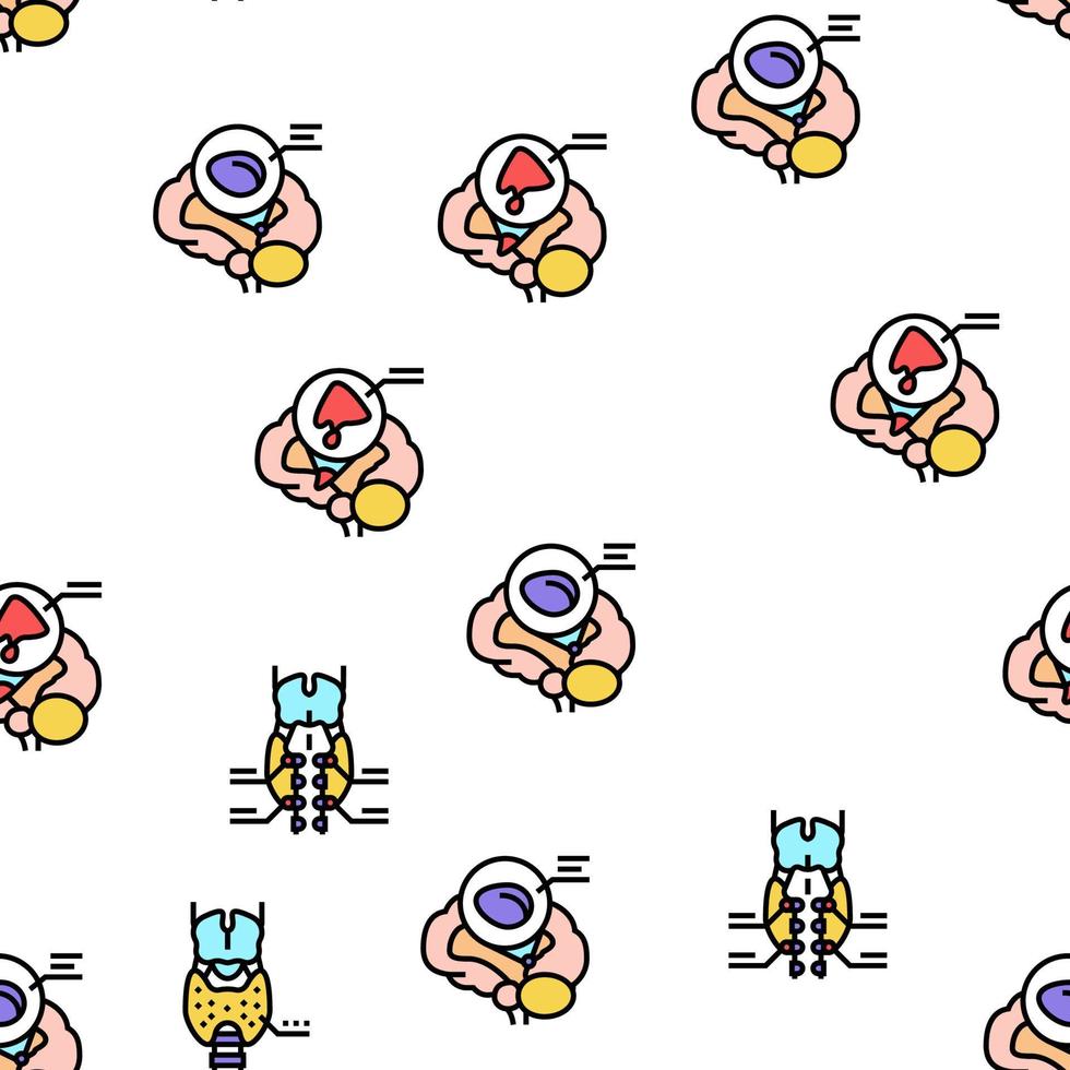 Endocrinology Medical Disease Vector Seamless Pattern