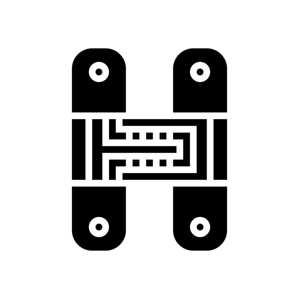 hidden hinges glyph icon vector illustration