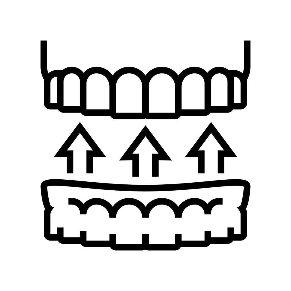 plate for tooth line icon vector illustration
