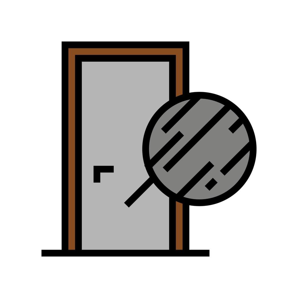 ilustración de vector de icono de color de puerta de material metálico