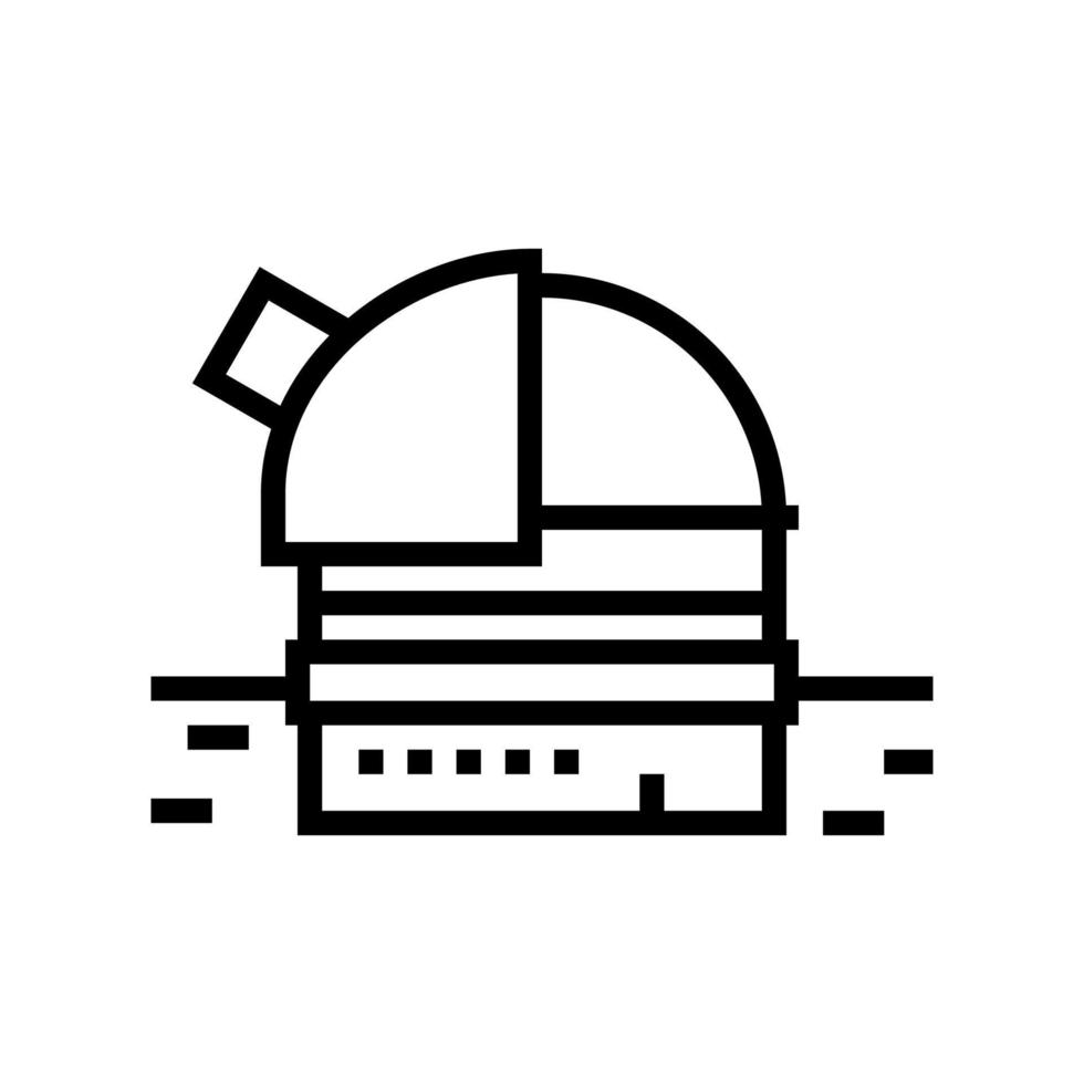 observatory planetarium line icon vector illustration