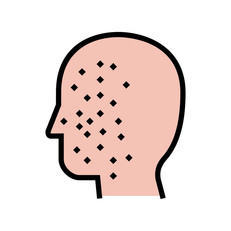 acne disease color icon vector illustration