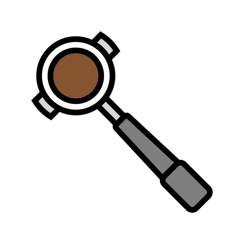 portafiltro café herramienta color icono vector ilustración