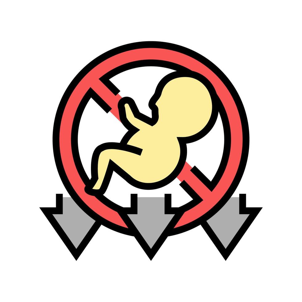miscarriage baby color icon vector illustration