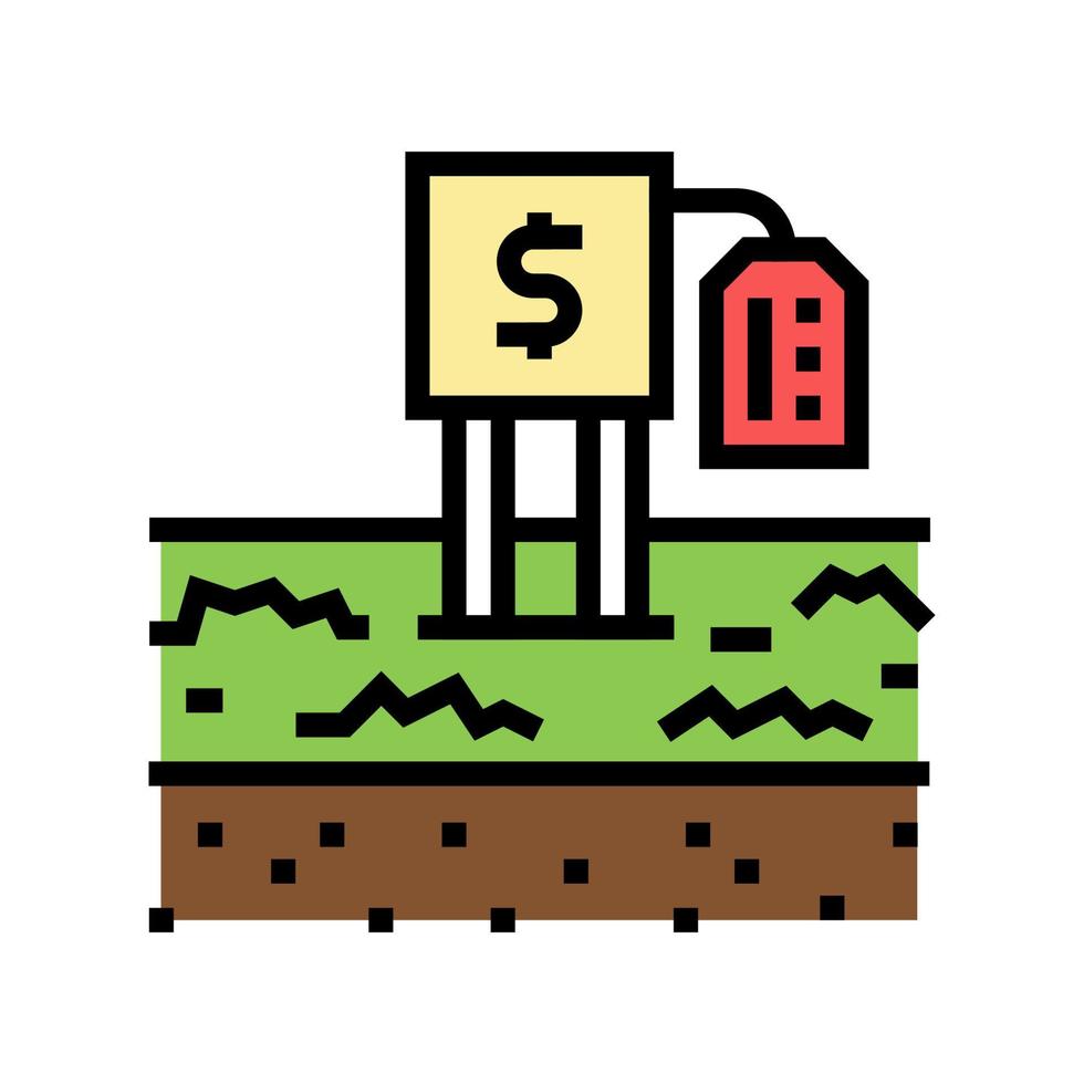 sale land color icon vector illustration