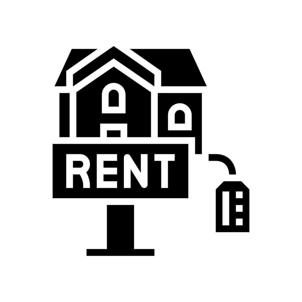 house rent glyph icon vector illustration 10279421 Vector Art at Vecteezy