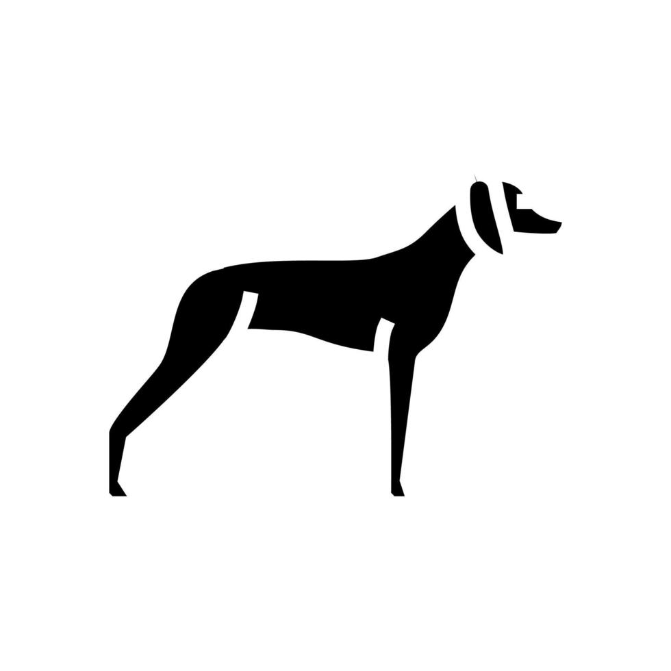 Ilustración de vector de icono de línea de perro de puntero de pelo corto alemán