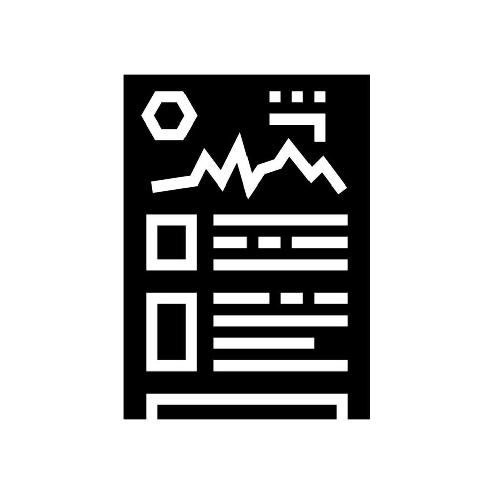 sales report glyph icon vector illustration