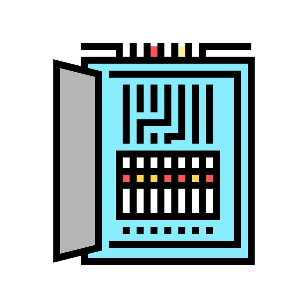 electrical fuses box color icon vector illustration