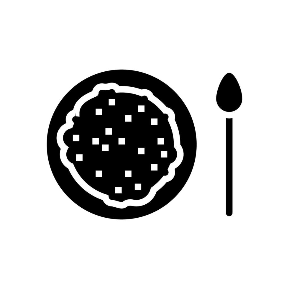 eating probiotics glyph icon vector illustration