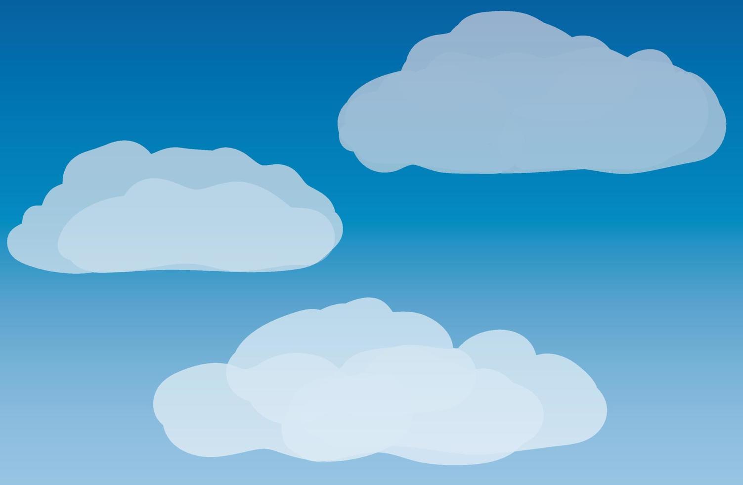 Blue sky with clouds, vector background