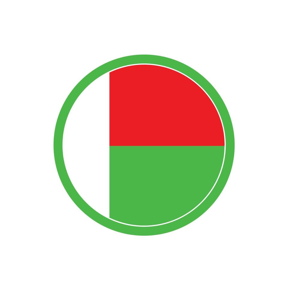 Round vector icon, national flag of the country .