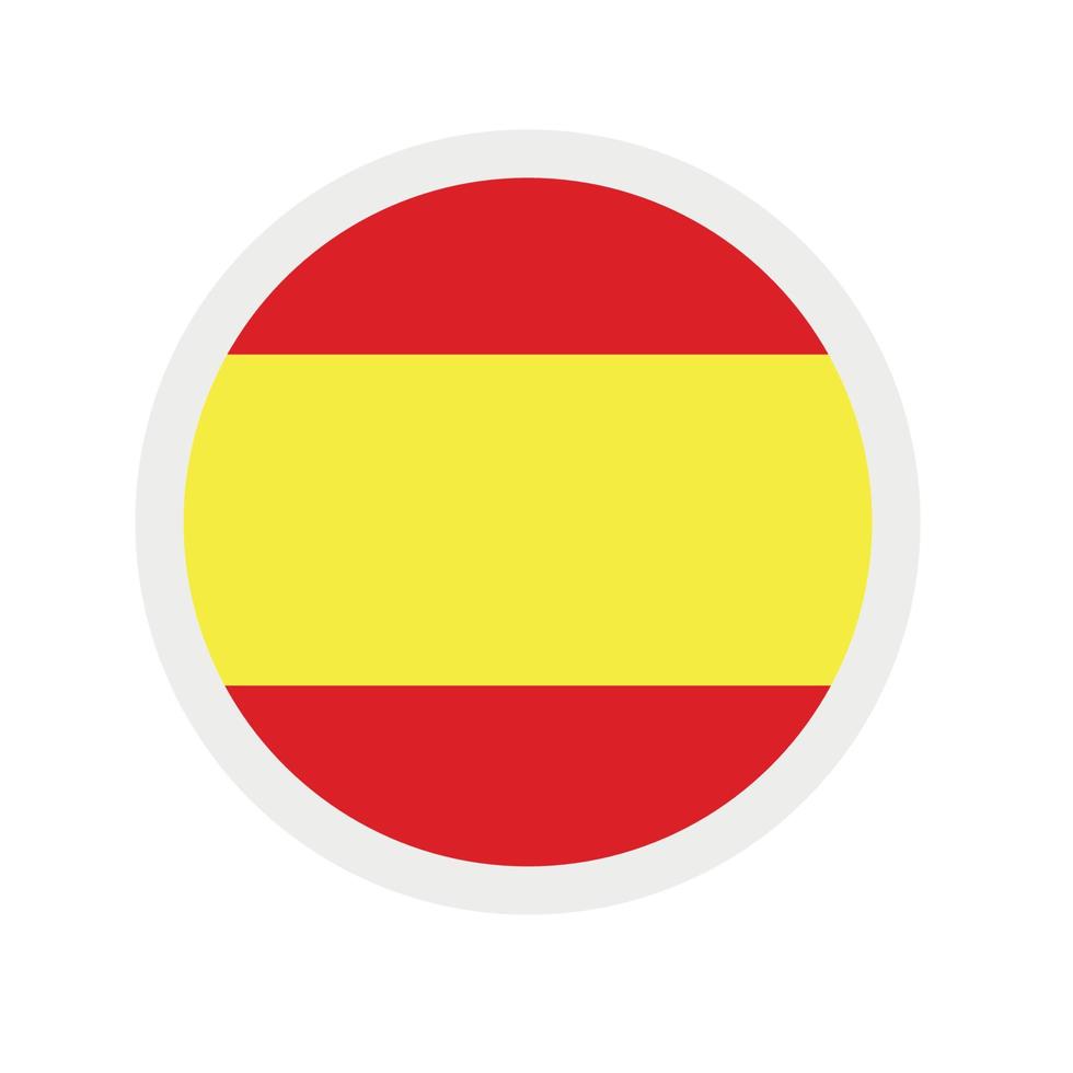 Round vector icon, national flag of the country .