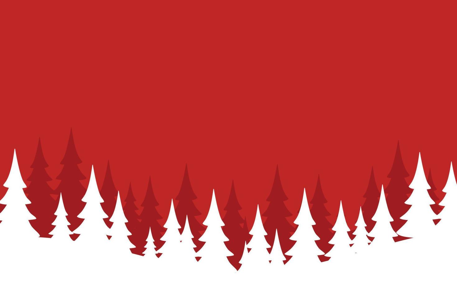 Merry Christmas with Christmas tree on red background. vector