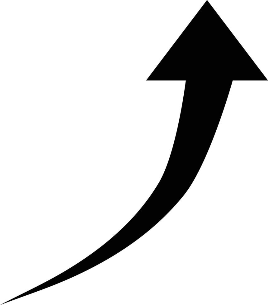 Arrow up icon on white background. vector