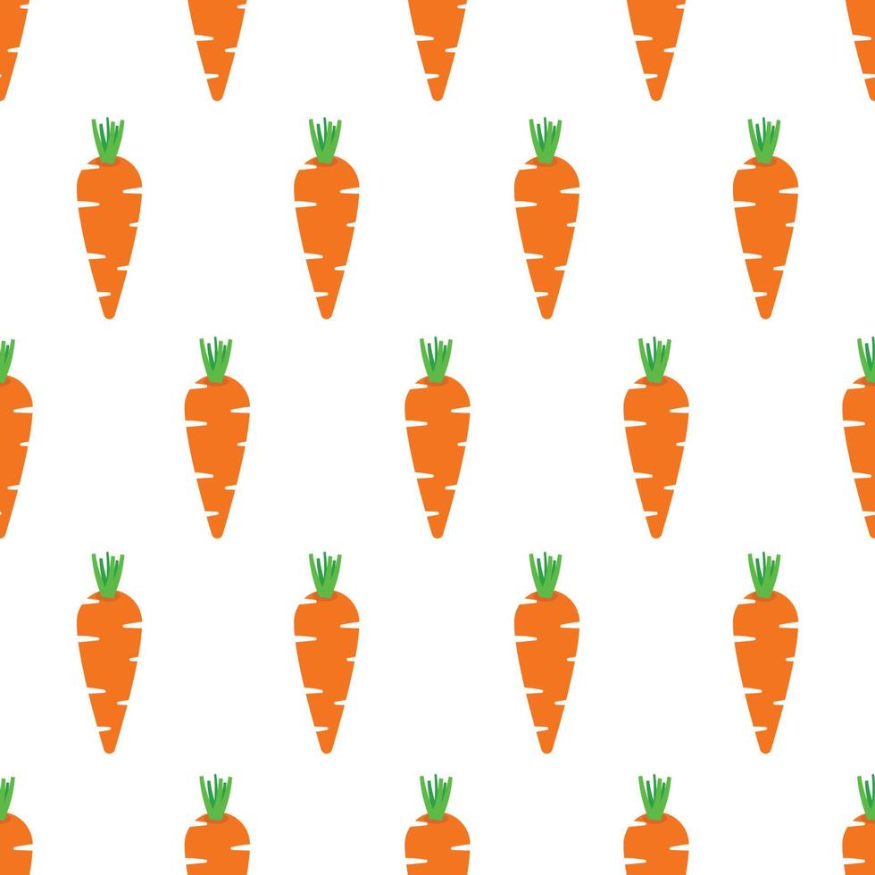 Carrots seamless pattern on white background. vector
