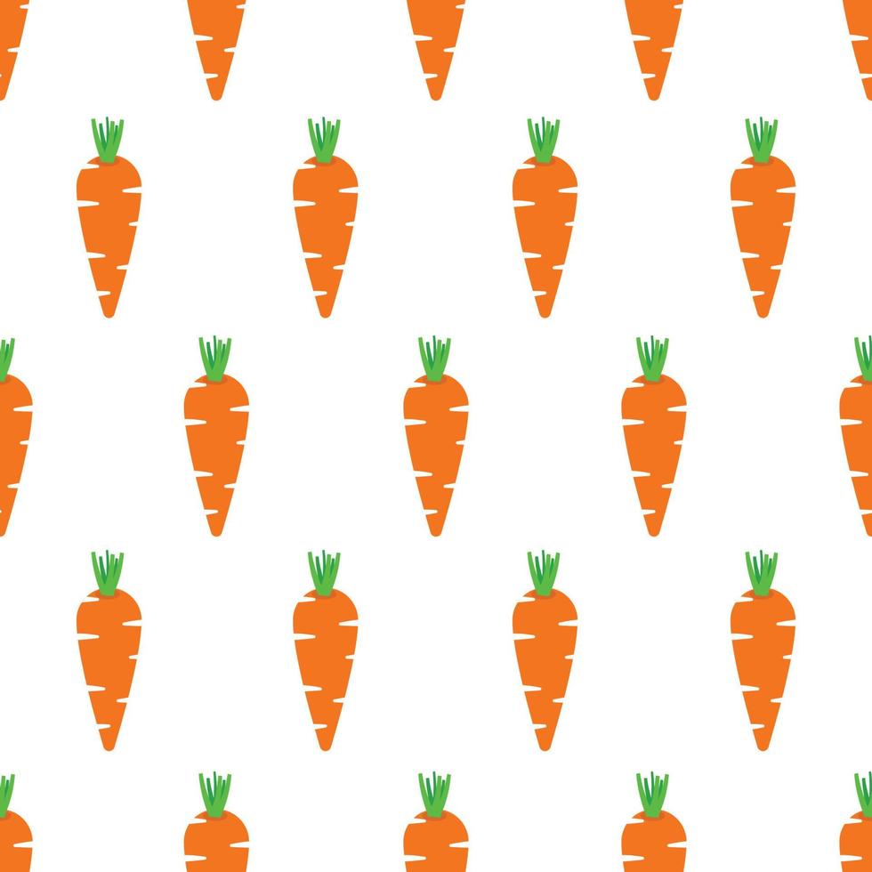 Carrots seamless pattern on white background. vector