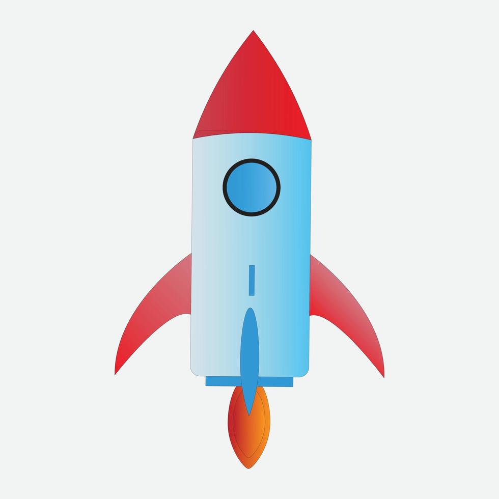 spaceship rocket galaxy fantasy travel spacecraft sky launch vector illustration