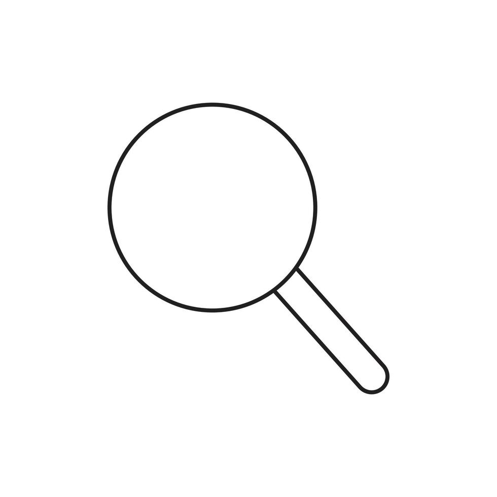 magnify glass for research find and seek instrument lens vector icon