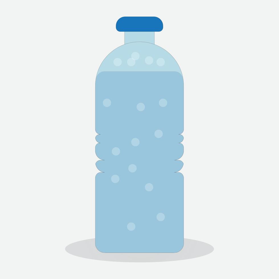 Ilustración de vector de botella de agua de plástico de agua mineral pura fresca