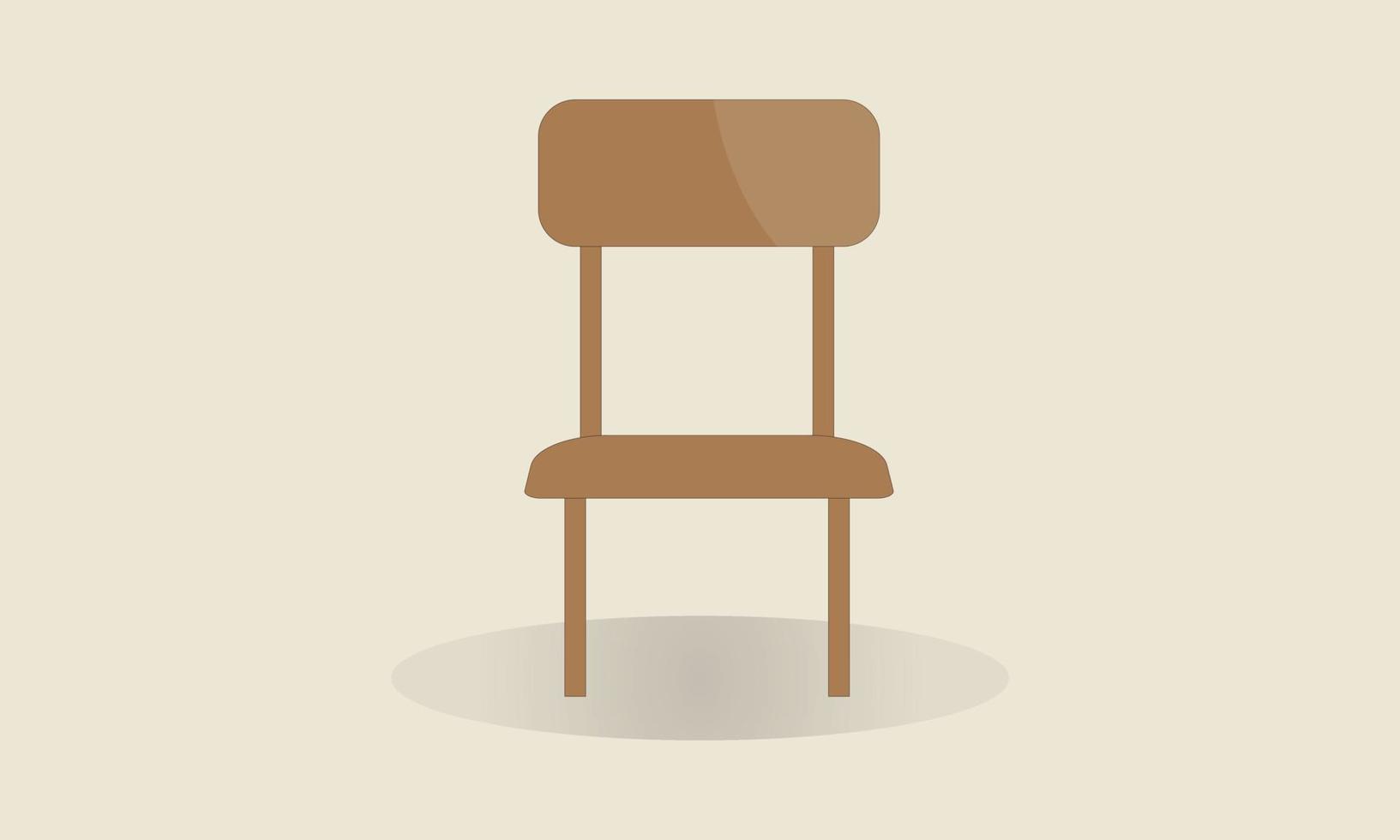 modern wooden comfortable chair vector illustration