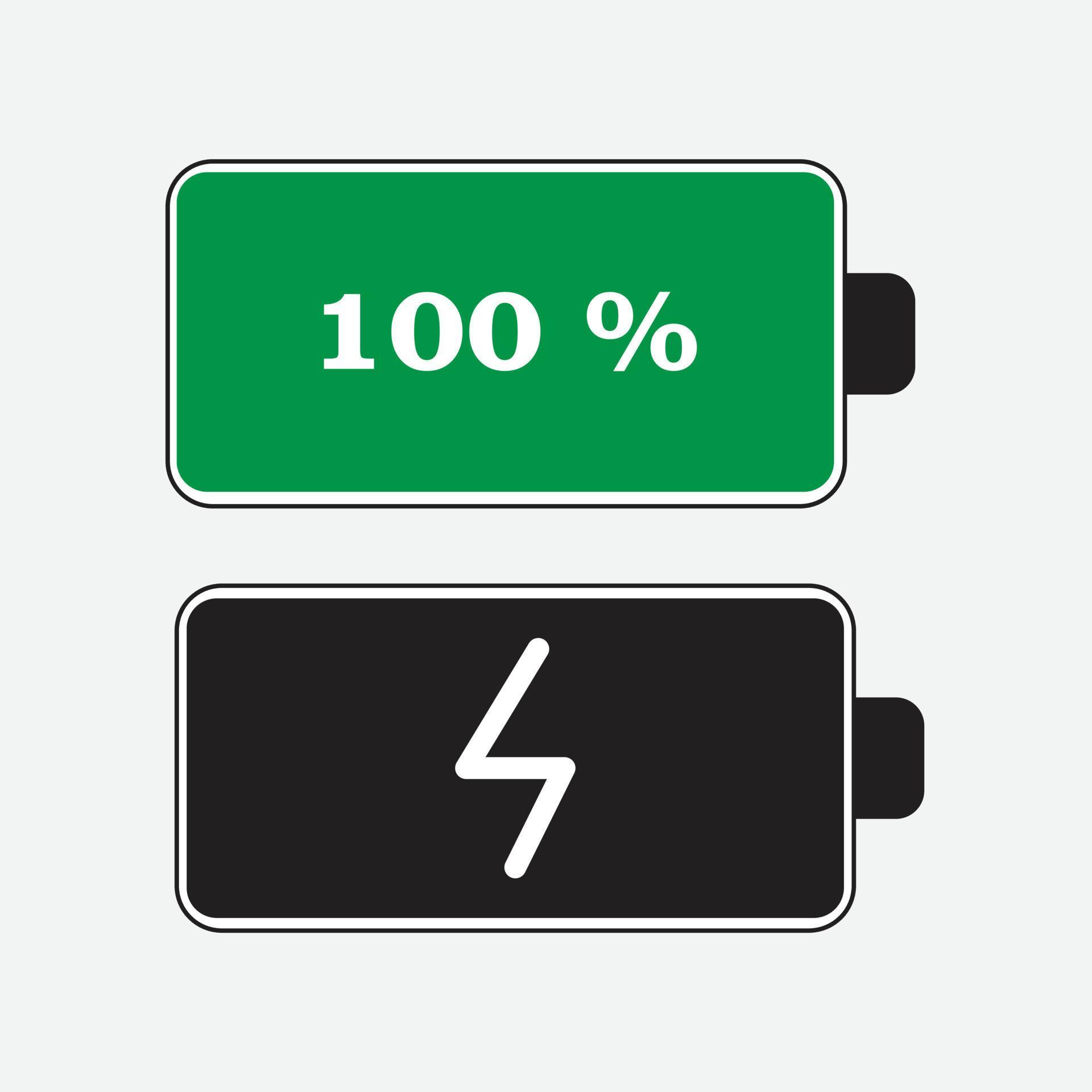 mobile battery recharge full power green and black vector 10280802