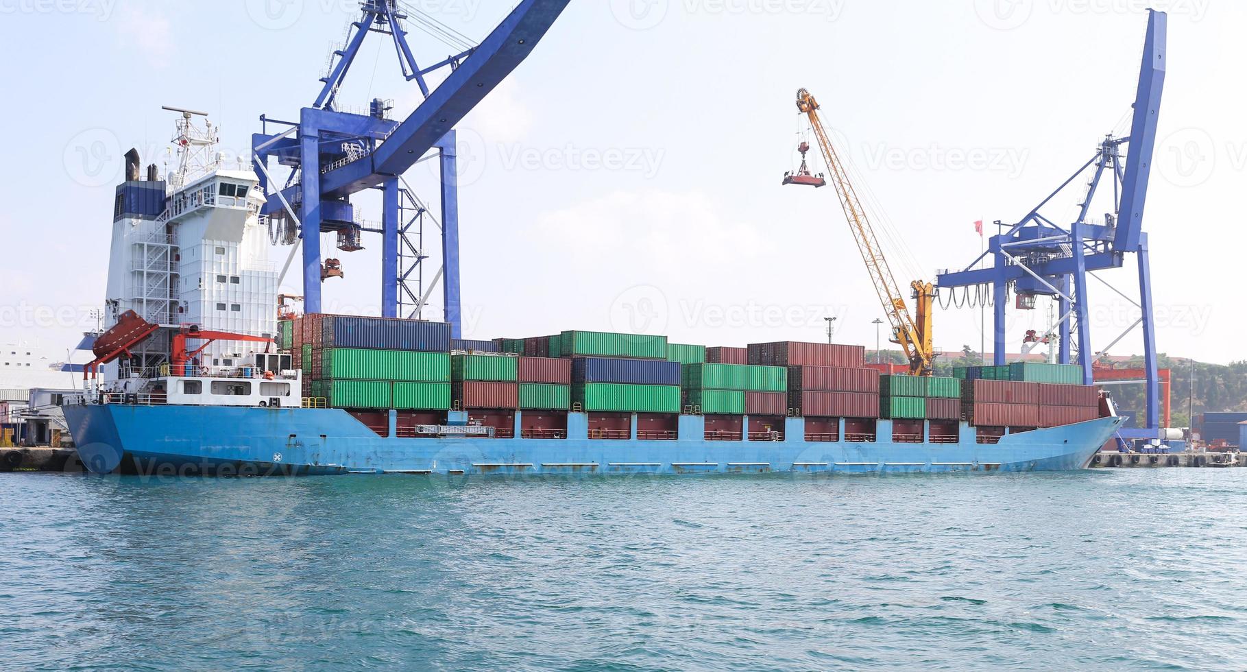 Container Ship in port photo